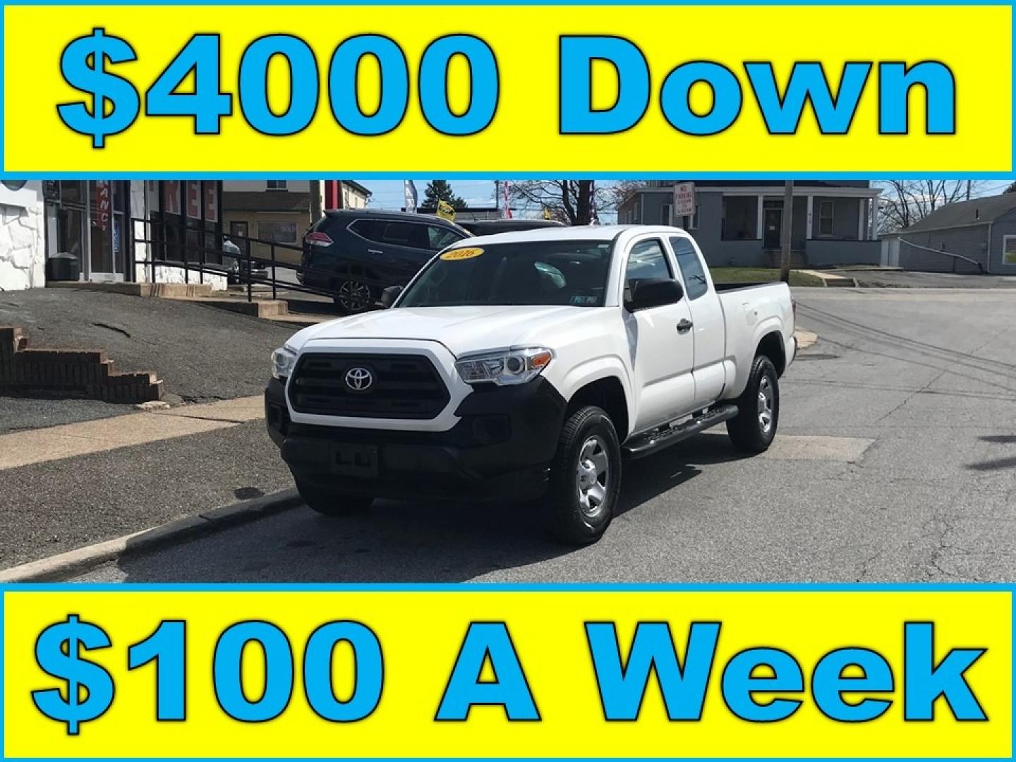 2016 White /Gray Toyota Tacoma SR5 (5TFRX5GN1GX) with an 2.7 V4 engine, Automatic transmission, located at 577 Chester Pike, Prospect Park, PA, 19076, (610) 237-1015, 39.886154, -75.302338 - Photo#0